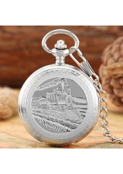 Gümüş Lokomotif Mekanik El Rüzgar Hareketi Nefis Cebi Çift Kapak Tasarım Eski Saat Kalın Zincir Kolye Saatler | Pocket & Amp;fob Saatler (Yurt Dışından) modelleri