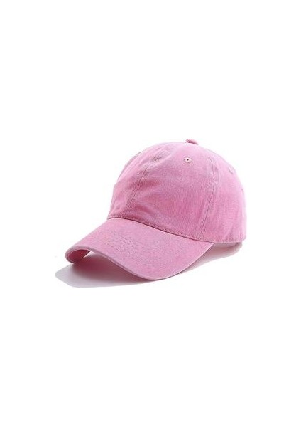 Erkek Kadınlar Bahar Yaz At Kuyruğu Beyzbol Şapkası, Açık Pamuk Basit Vintage (Pembe Kapak) (Yurt Dışından)