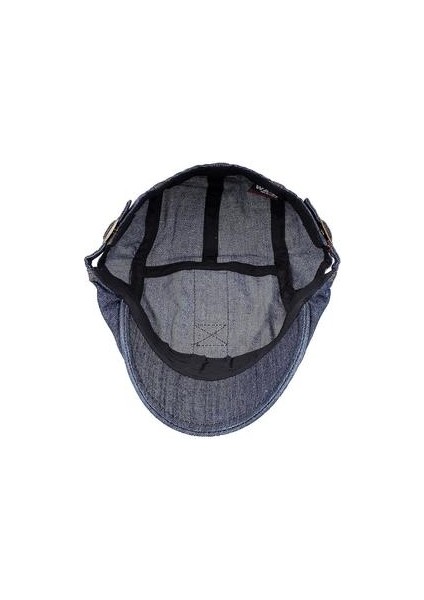 Denim Beret Şapka Erkekler Düz Cap Hat Bahar Sonbahar Ileri Şapka (Yurt Dışından)