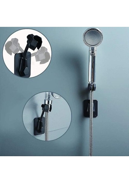 Ev Banyo Ayarlanabilir Duvara Monte Emme Kupası Duş Braketi (Siyah) (Yurt Dışından) modelleri