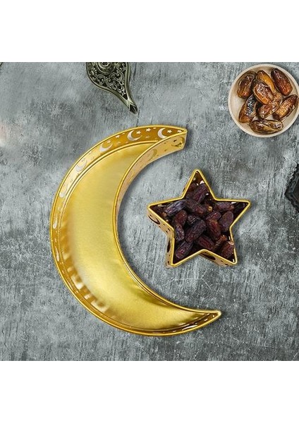 2 Adet Servis Tepsisi Sofra Tatlı Gıda Depolama Konteyner Ramazan Müslüman Islami Parti | Depolama Tepsileri (Altın) (Yurt Dışından)