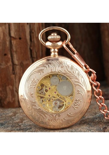 Gül Altın Romen Sayısı Siyah Kadran Manuet Mekanik Cebi Vintage Kolye Erkek Timepiece El Sarma Cep Zinciri Saati | Cep ve Amp;fob Saatler (Yurt Dışından) fırsatları