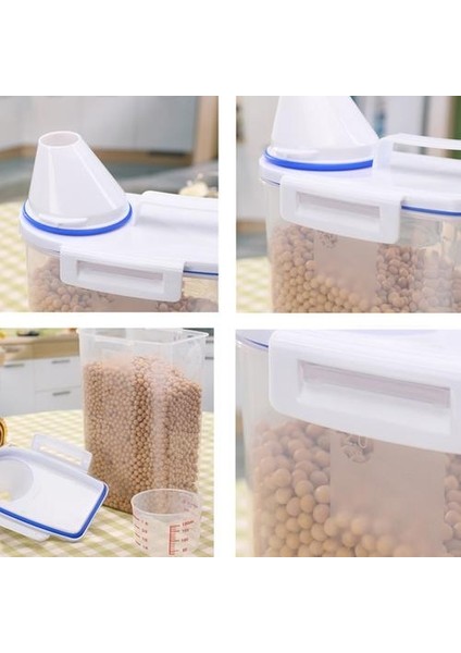 Mutfak Saklama Kutusu Un Mühürlü Namlu Mutfak ile Pirinç Silindiri Kalın Plastik Kapak Pirinç Varil Pirinç Kutusu Gıda Organizatör | Şişeler, Jars & Amp;kutular (Yurt Dışından)