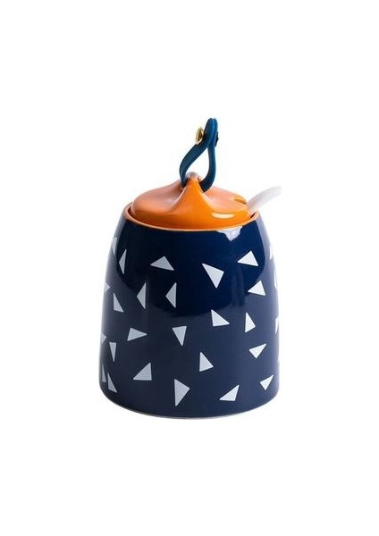 Seramik Baharat Pot Mutfak Toz Geçirmez Tuz Biber Baharat Kutusu Restoran Çeşni Kavanoz Ev Depolama Şeker Cruet Konteyner | Tuz Domuzları, Mahzenler ve Amp;sunucular (Mavi) (Yurt Dışından)