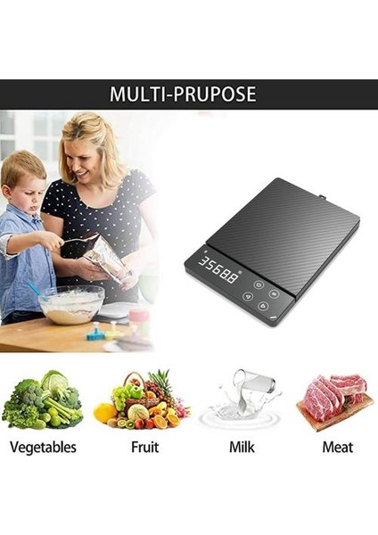 Gıda Ölçeği, Dijital Mutfak Ölçeklisb LCD Ekranlı Şarj Edilebilir Çok Işlevli Ölçek (Yurt Dışından)