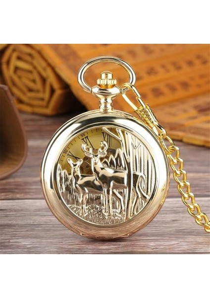 Mekanik Cebi Romen Numaraları Dial Çift Açık Yüz Kolye Manuel Mekanizması Fob Zincir Timepiece Erkek Hediyeler | Cep ve Amp;fob Saatler (Yurt Dışından)
