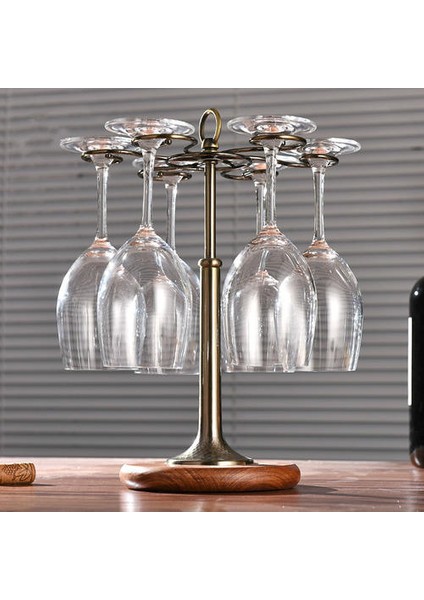 Bardaklar Yaratıcı Avrupa Retro Kupası Tutucu Metal Ahşap Şarap Cam Raf Şarap Dolabı Dekorasyon Şarap Rafı | (Yurt Dışından) fırsatları