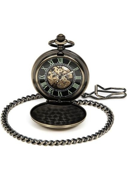 Antik Bronz Otomatik Erkekler Pocket Watch | Cep ve Amp;fob Saatler (Yurt Dışından)