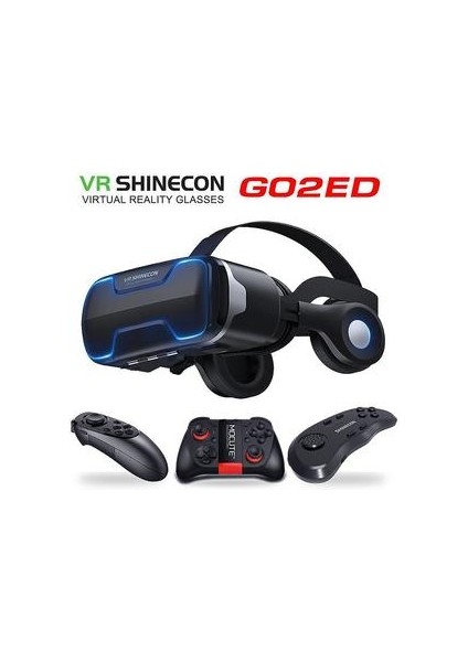 G02ED Vr Shinecon 8.0 Standart Edition ve Kulaklık Sürümü Sanal Gerçeklik 3D Vr Gözlük Kulaklık Kaskları Isteğe Bağlı Controlle (VR-056) (Yurt Dışından)