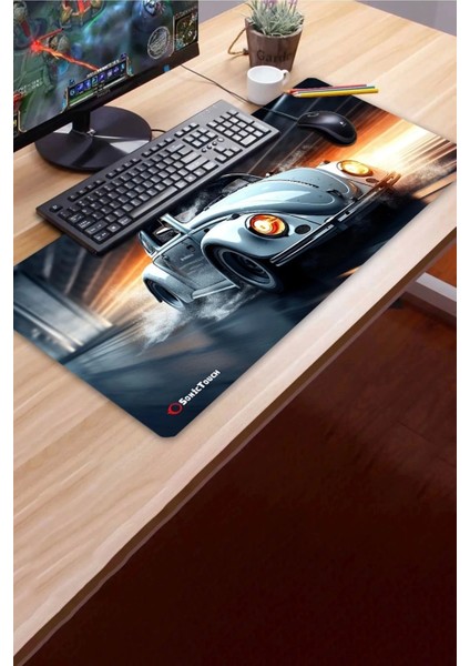 Sonictouch Ultragrand Vosvos Gamer Oyuncu Xxl Gri Klavye Mouse Pad 40X90CM