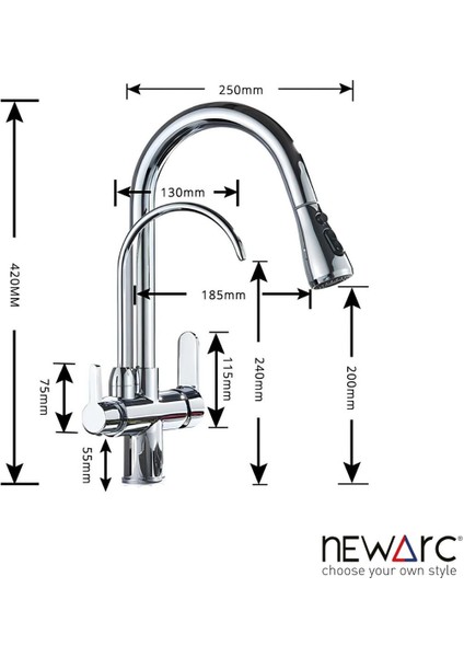 Arıtma Su Girişli Spiralli Evye Bataryası 150589SP modelleri