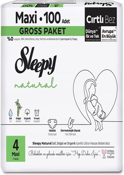 Sleepy Bez Natural Gross Maxi 100 Lü