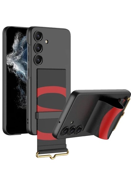 Samsung Galaxy S24 Parmak Tutuculu Kayış Askılı Plastik Kılıf - AL3565