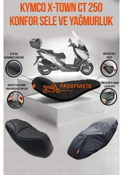 Kymco X-Town Ct 250 Konfor Sele ve Yağmurluk Kılıf