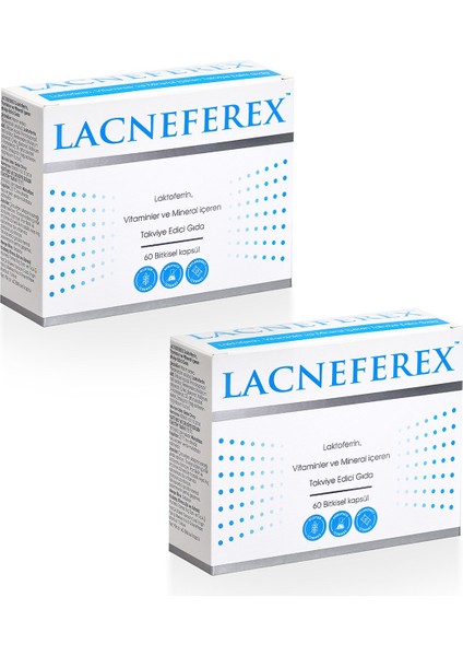 Lacneferex Laktoferrin Vitaminler Ve Mineral İçeren Takviye Edici Gıda 60 Kapsül X 2 Adet