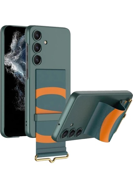 Samsung Galaxy S24 Parmak Tutuculu Kayış Askılı Plastik Kılıf - AL3565