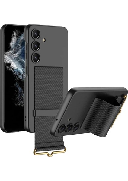 Samsung Galaxy S24 Parmak Tutuculu Kayış Askılı Plastik Kılıf - AL3565