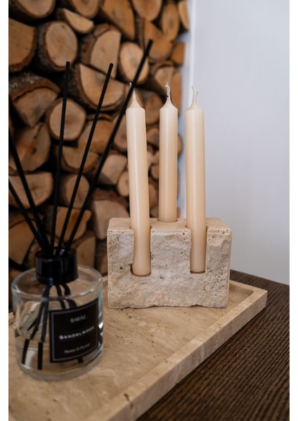 Mermer 3 Kollu Şamdan fiyatları