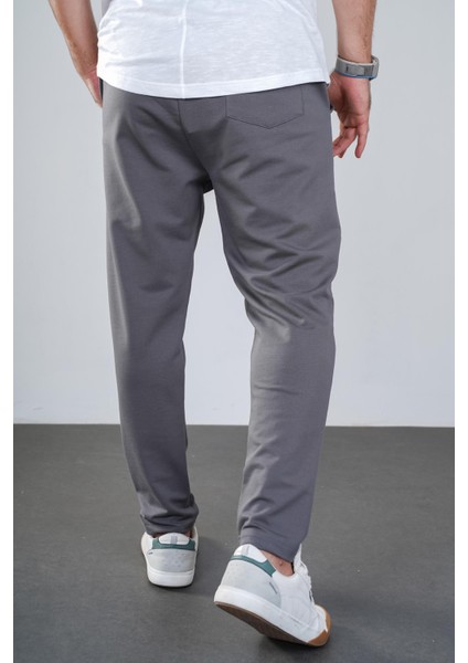 Kingbrich Beli Lastikli Baskılı Cepli Slim Fit Kalıp Erkek Alt Eşofman