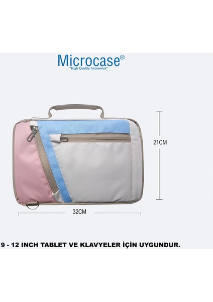 Huawei Matepad Se 11 Tabletler Için Omuz Askılı El Tutacaklı Universal Sleeve Taşıma Çantası AL4346 Pembe Mavi Krem modelleri