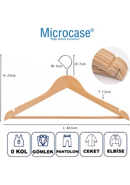 Ahşap Görünümlü Plastik Elbise Askısı 10 Adet AL4493 Beyaz fiyatları