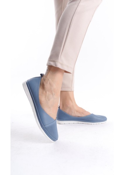 Kadın Deri Babet Yuvarlak Burun Düz Taban Rahat Günlük Babet fiyatları