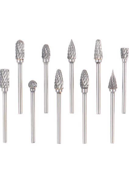 10 Adet Tungsten Karbür Kesici Döner Dosya Freze Kesicisi Parlatma Kafası 3*6mm Güneş Işığı Süper Mağaza (Yurt Dışından)