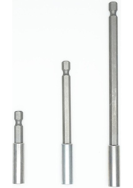 Adet/takım 1/4 Inç Altıgen Manyetik Bit Tornavida Uzatma 60MM 100MM 150MM - Gümüş (Yurt Dışından)