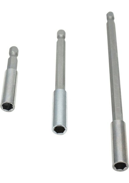 Adet/takım 1/4 Inç Altıgen Manyetik Bit Tornavida Uzatma 60MM 100MM 150MM - Gümüş (Yurt Dışından)