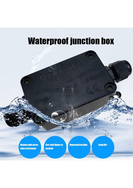 Dış Mekan Bağlantı Kutusu Suya Dayanıklı IP66 Elektrik Kablosu Konnektör Kutusu 2 3 Yollu Jessica (Yurt Dışından)