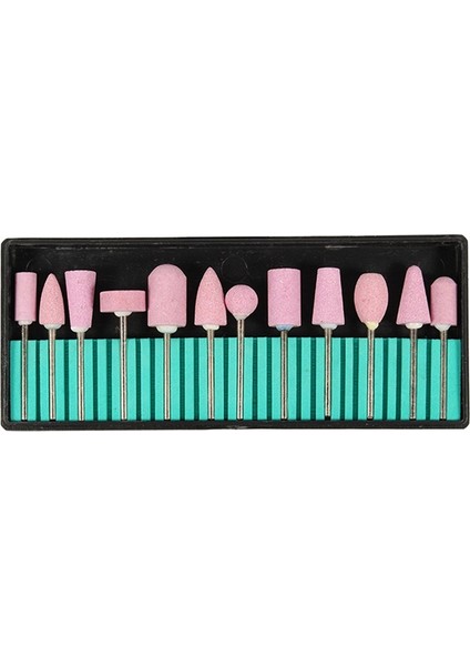 12 Adet Parlatma Taşlama Kafası Araçları Nail Art Matkap Uçları ile 7 Adet Tungsten Karbür Cam Matkap Ucu Seti Karbür Noktası (Yurt Dışından)
