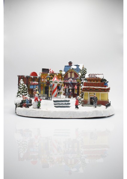 Premium Collection Dekoratif Noel Şehri Işıklı Süs 19*38 cm fiyatları