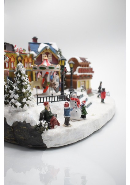 Premium Collection Dekoratif Noel Şehri Işıklı Süs 19*38 cm fırsatları