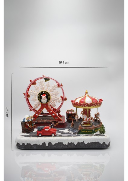 Premium Collection Dekoratif Lunapark Temalı Yılbaşı Süs 38*28 cm