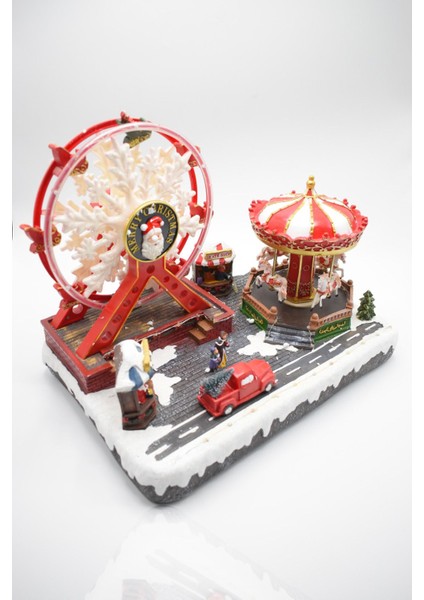 Premium Collection Dekoratif Lunapark Temalı Yılbaşı Süs 38*28 cm fırsatları