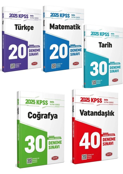 Data Yayınları2025 KPSS Genel Kültür Genel Yetenek Tüm Dersler Deneme Set