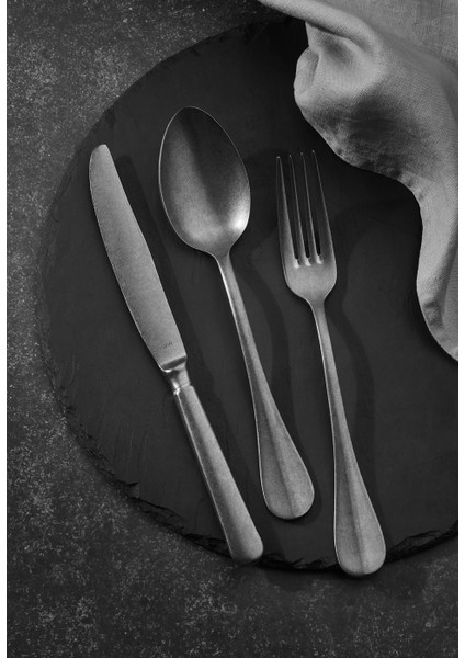 - Baget Serisi - Retro - 30 Parça Çatal Kaşık Bıçak Takımı