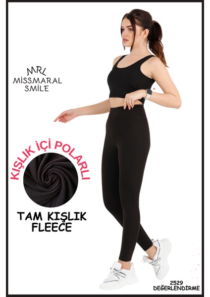 Kadın Kışlık Içi Polarlı Siyah Yüksek Bel Toparlayıcı Tayt Curve High Waist Fleece Winter 11024 fırsatları