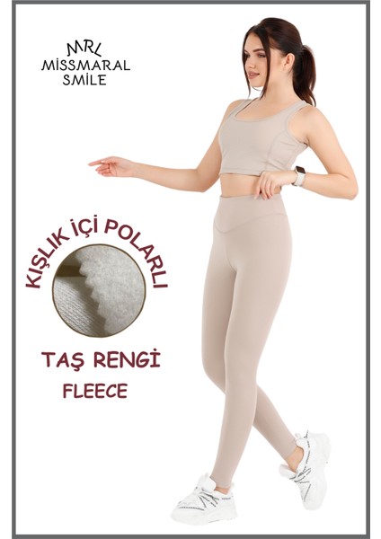 Kadın Kışlık Içi Polarlı Taş Rengi Yüksek Bel Toparlayıcı Tayt Curve High Waist Fleece Winter 11024 fırsatları