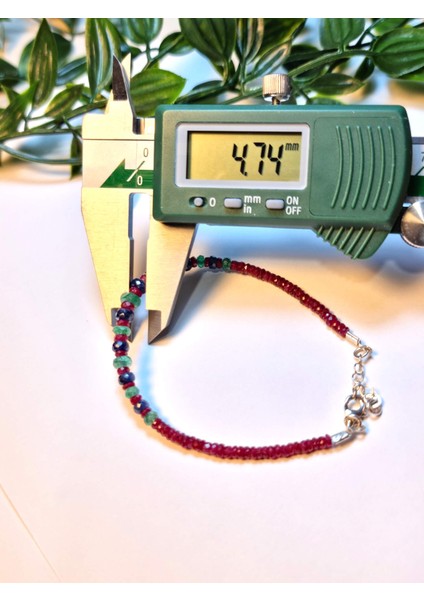Yakut Zümrüt Safir Ruby Emerald Mücevher Rondela Bileklik