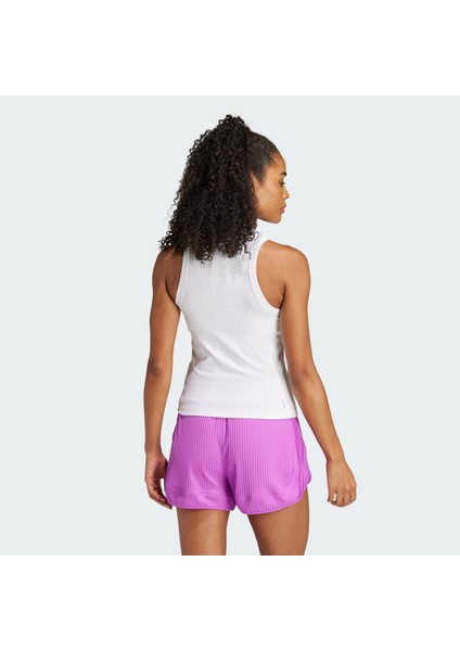 Performance IW8163 All Gym Seasonal Rib Tight Fit Tonal 3-Stripes Tank Top