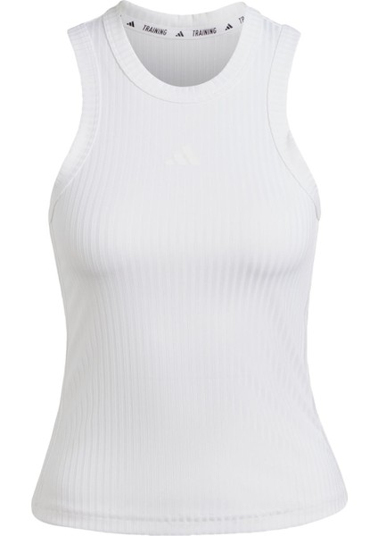 Performance IW8163 All Gym Seasonal Rib Tight Fit Tonal 3-Stripes Tank Top