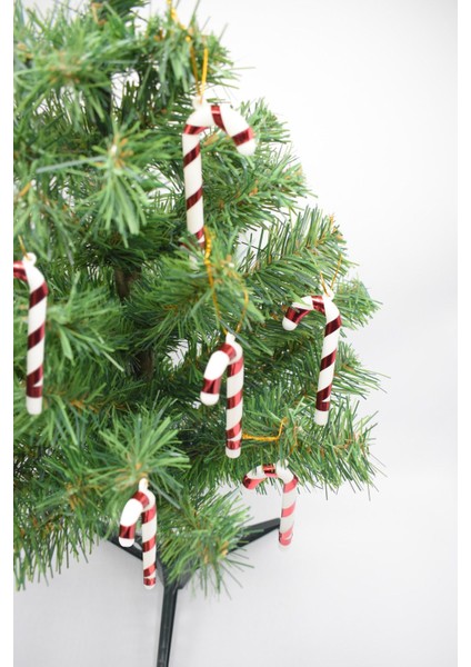 6lı Şeker Kamışı Yılbaşı Süs 11cm