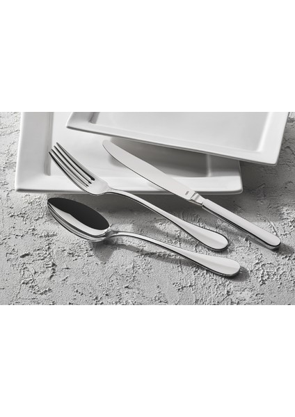 - Baget Serisi - Sade - 36 Parça Çatal Kaşık Bıçak Takımı