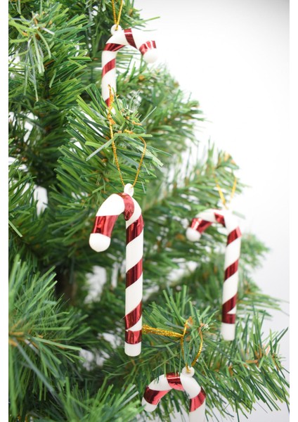 6lı Şeker Kamışı Yılbaşı Süs 8cm fiyatları