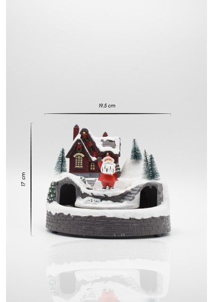 Premium Collection Dekoratif Işıklı Yılbaşı Süs Tren-Noel Baba