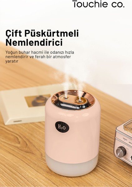 Co. Hava Nemlendirici 700 ml Ultrasonik Buhar Makinesi | Aroma Difüzörü Aroma Terapi Toc 1003