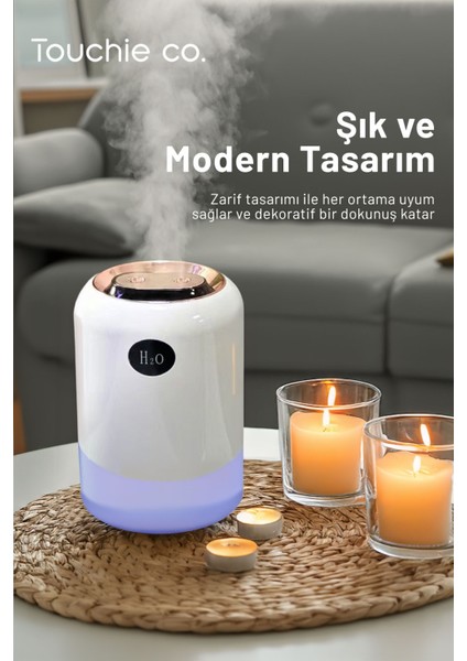 Co. Hava Nemlendirici 700 ml Ultrasonik Buhar Makinesi | Aroma Difüzörü Aroma Terapi Toc 1003