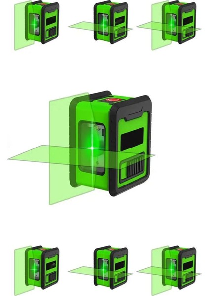 Mini Kırmızı 2 Köşe Pilli Dikey ve Yatay Işık Lazer Çizgi Hizalama Makinesi.
