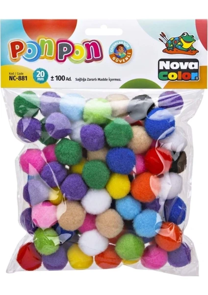 Nova Color Ponpon 20 Mm. 100 Adet NC-881